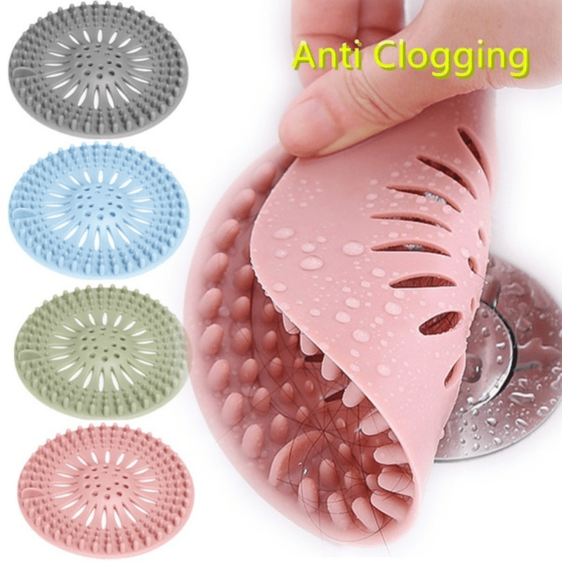 1pc Shower Drain Hair Catcher, Stainless Steel Floor Drain, Anti Blocking Drain  Stopper, Sewer Bathtub Hair Cleaning Collection Filter, Bathroom  Accessories