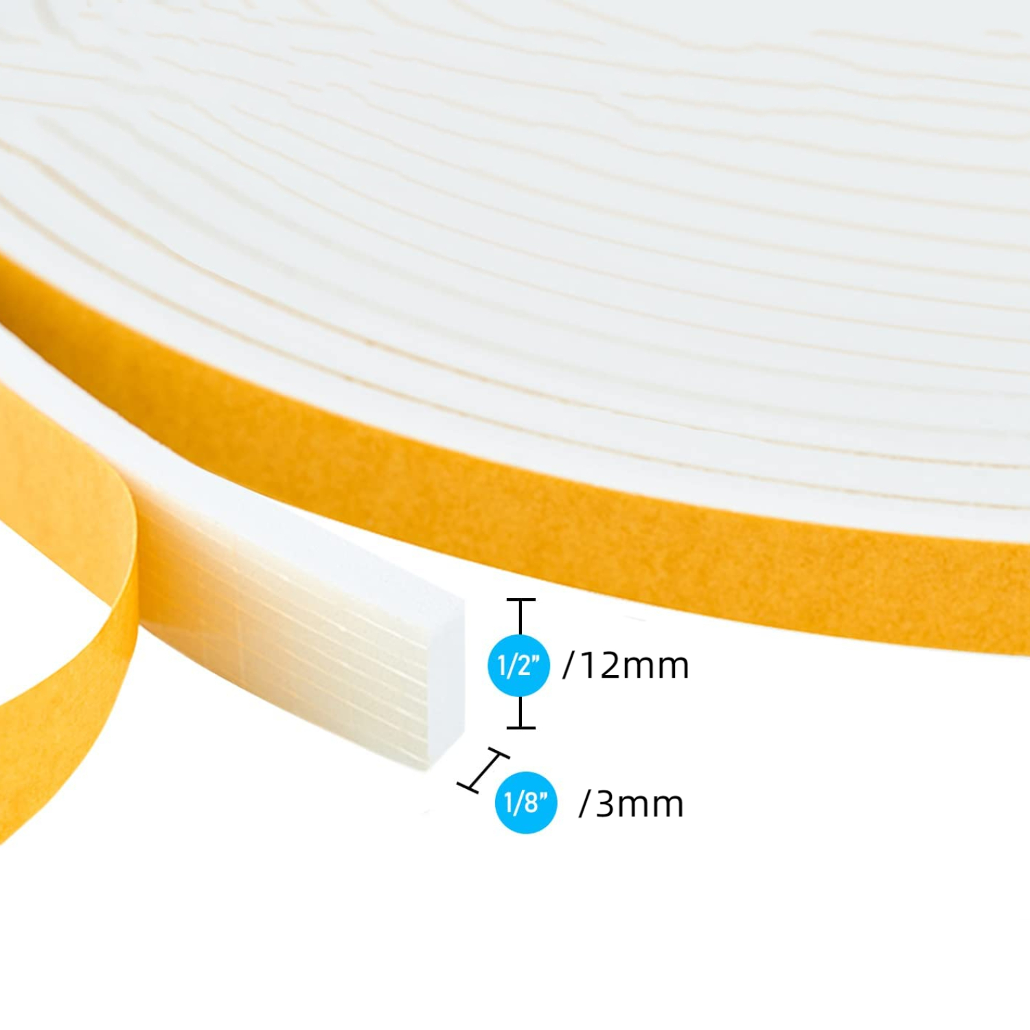 Neoprene Foam Strip Roll by Dualplex, 3 Wide x 10' Long x 1/4 Thick,  Weather Seal High Density Stripping – Weather Strip Roll Insulation Foam  Strips