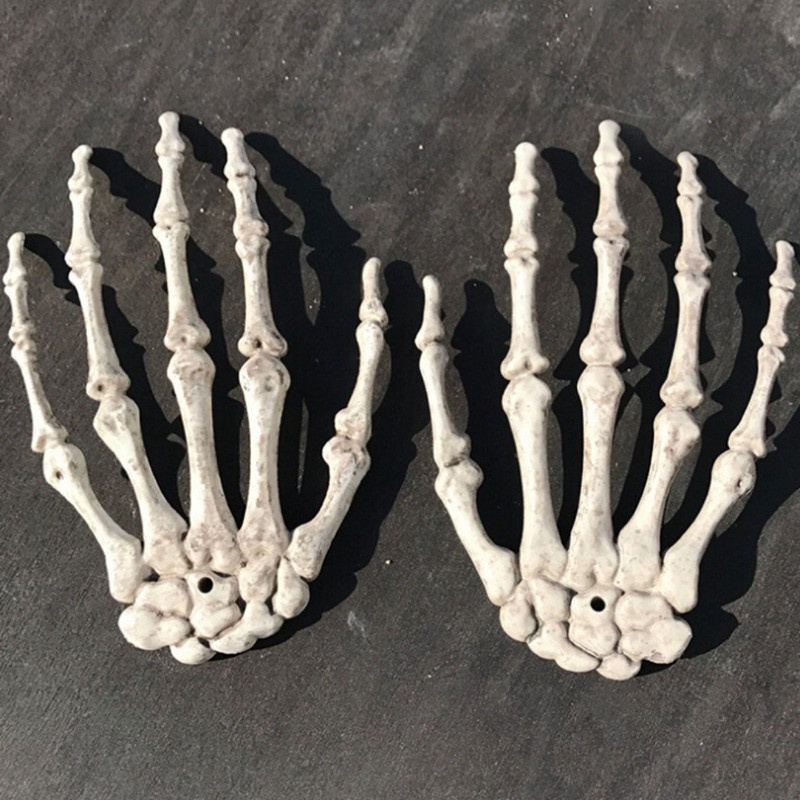 Halloween Scary Props Plastic Skeleton Hands Realistic Life - Temu ...