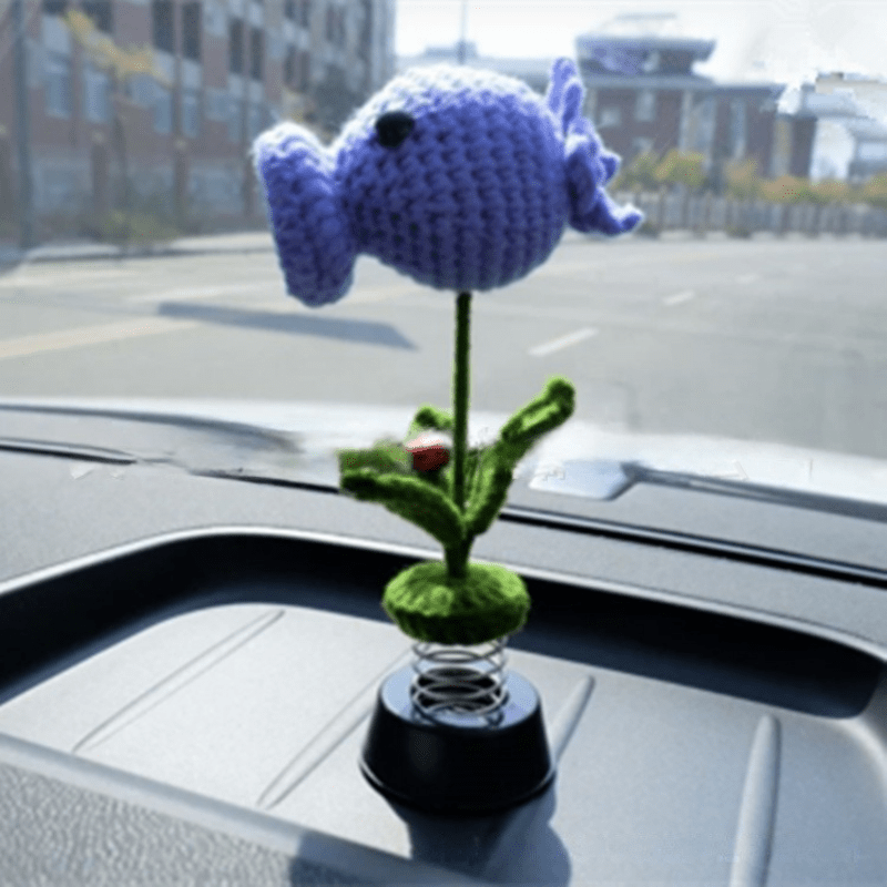 Creative Car Ornaments, Hand-woven Zombie Ornaments, Car Knitted