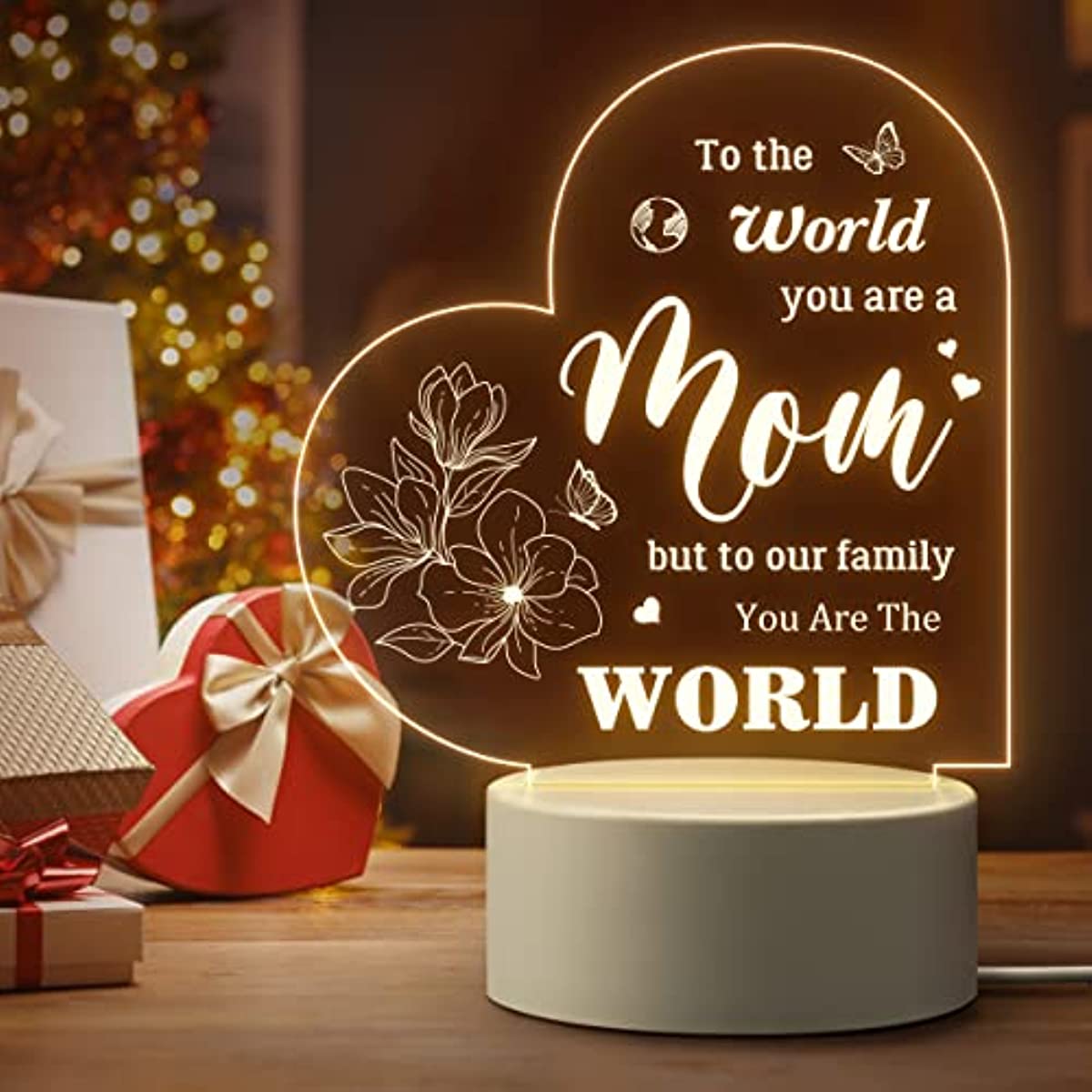 Mothers Day Gifts for Mom from Daughter Son, Mom Gifts Night Light for  Christmas