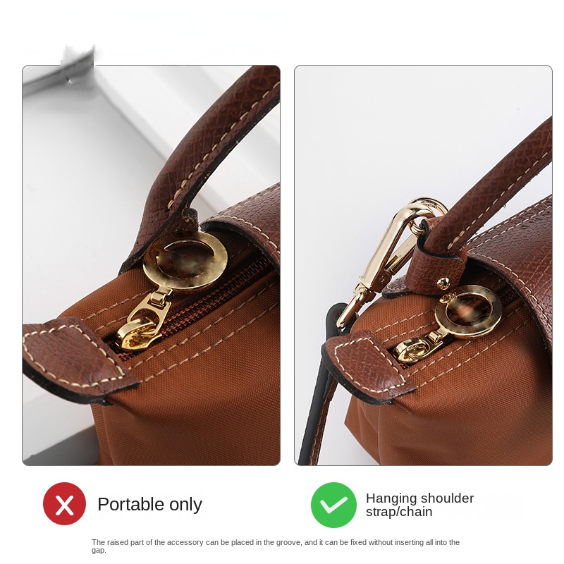 Bag Transformation Accessories for Longchamp Mini Bag Straps Punch-free  Genuine