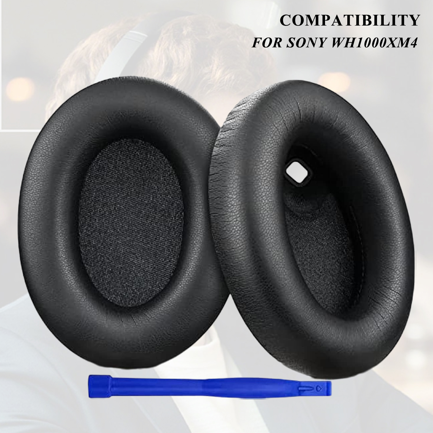 SOULWIT Almohadillas de repuesto para auriculares Sony WH-1000XM2  (WH1000XM2) y MDR-1000X (MDR1000XX), almohadillas con espuma de aislamiento  de