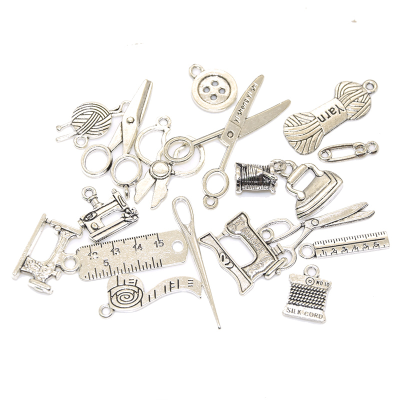 30pcs Metal Mixed Charms DIY Vintage Alloy Charms Bulk Bracelet Pendant  Necklace Accessories For Jewelry Making Findings