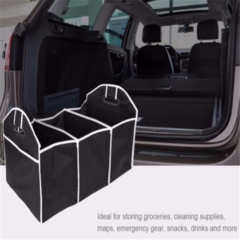 Universal Car Trunk Storage Box Organizer Storage Maintenance with Handle  Multifunctional Large Capacity Container for Auto Truck Gray