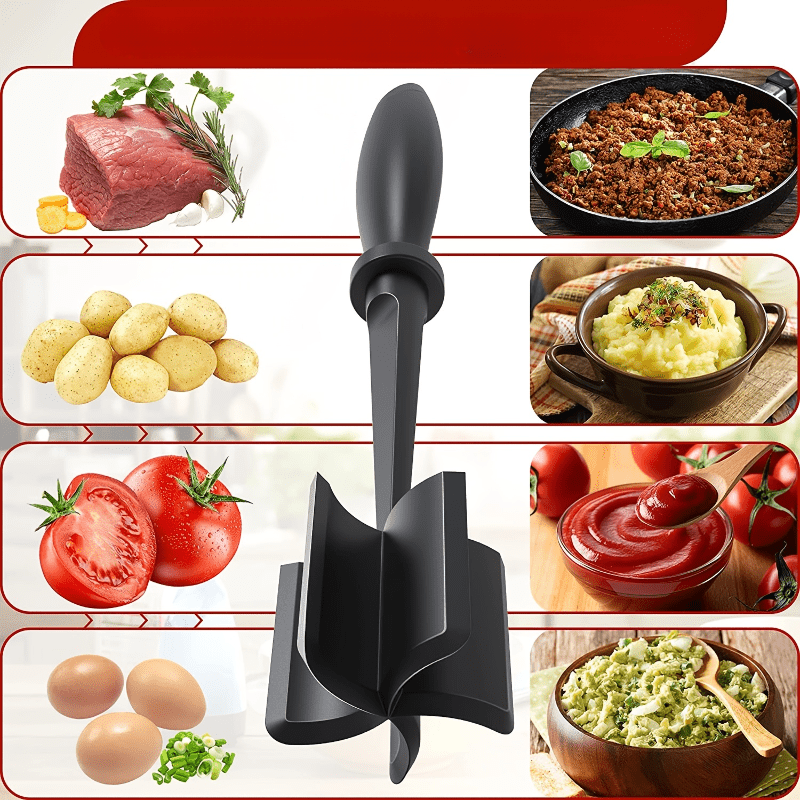  Simple Craft Meat Chopper - Premium Meat Masher, Ground Beef  Masher, & Hamburger Chopper Utensil - Perfect For Turkey, Mashed Potato,  Baking, Cooking & More (White): Home & Kitchen