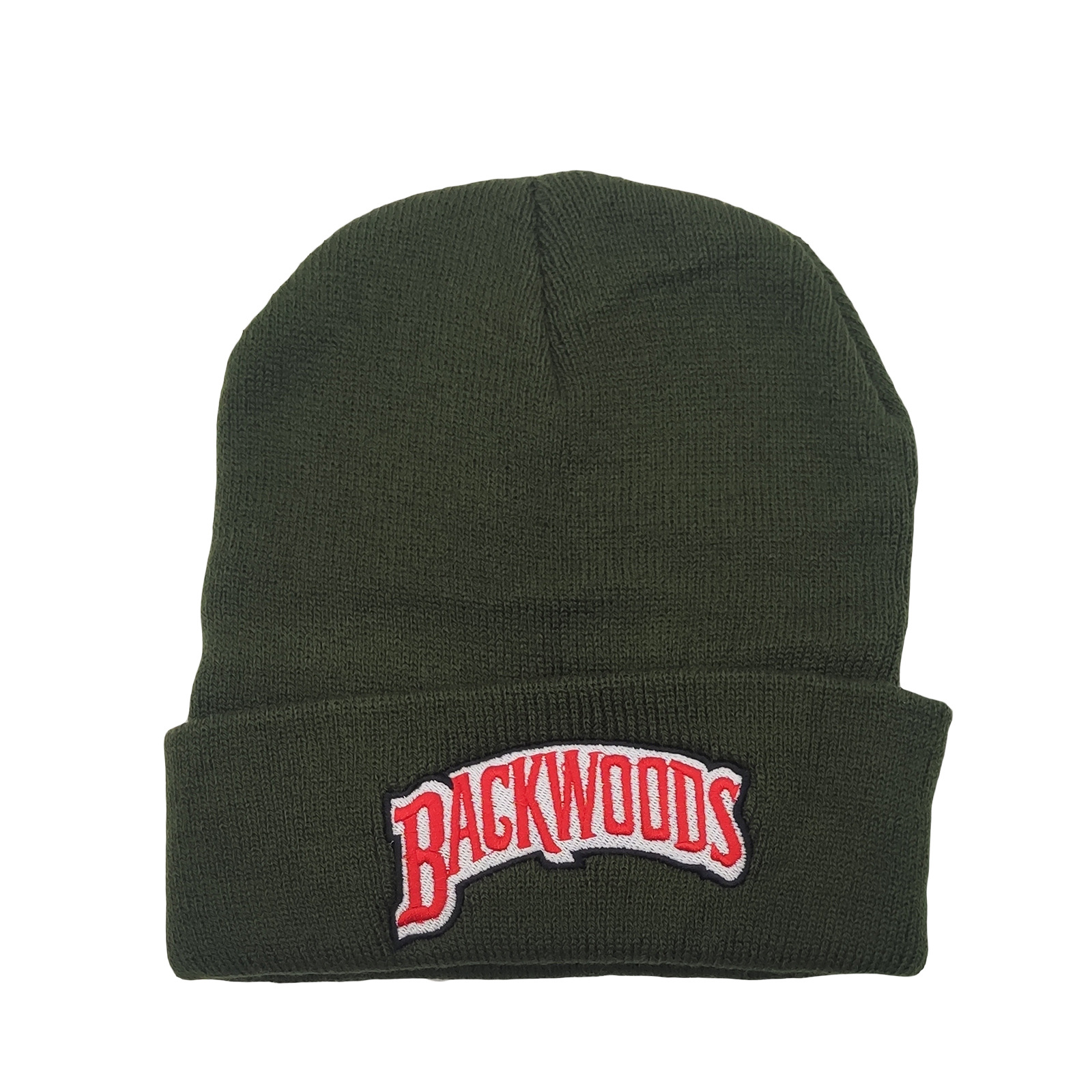 Letter Embroidery Beanie Solid Knit Hat Unisex Warm Skull Cap
