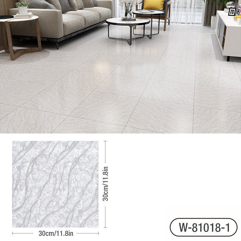 Thickened Waterproof Simulation Marble Tile Floor Paste PVC Self-adhesive  Living Room Bathroom Kitchen Home Wall Decoration