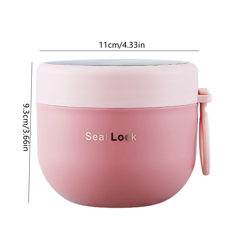 600ml Lunch Box Portable Stainless Steel Food Soup Containers