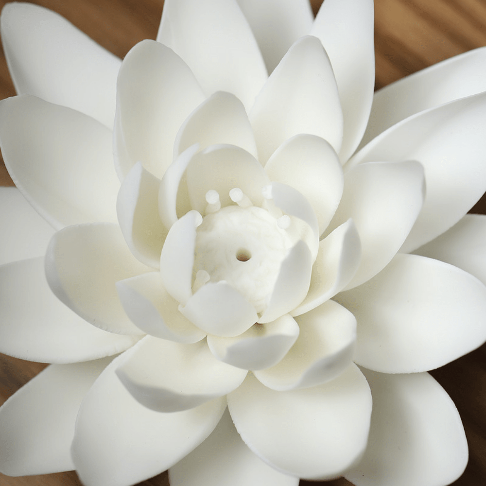 Ceramic Lotus Incense Burner Holder for Home Decor