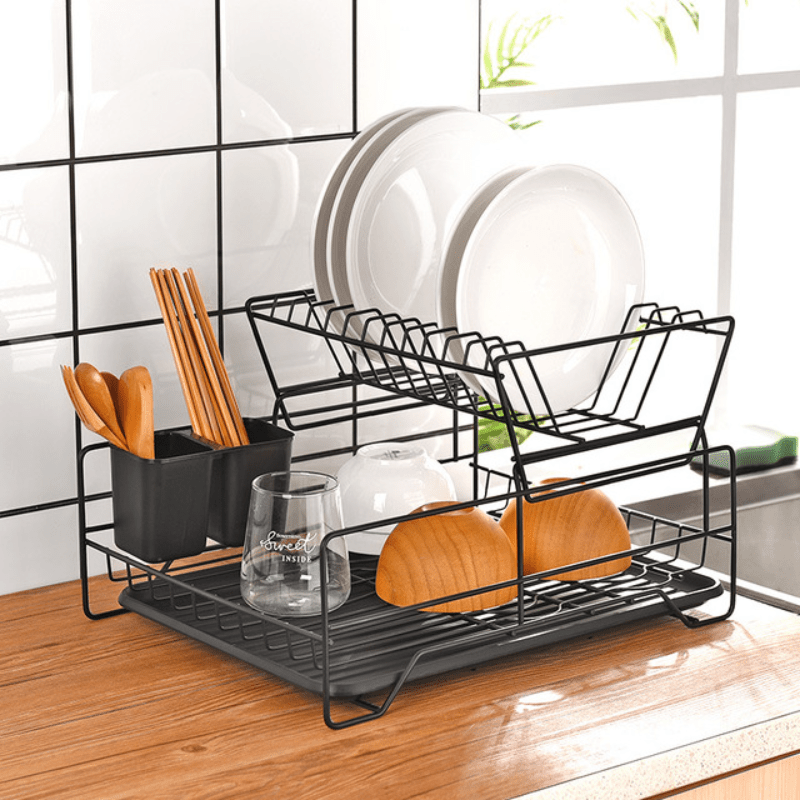 Stainless Steel Dish Drying Rack With Drainboard Large - Temu