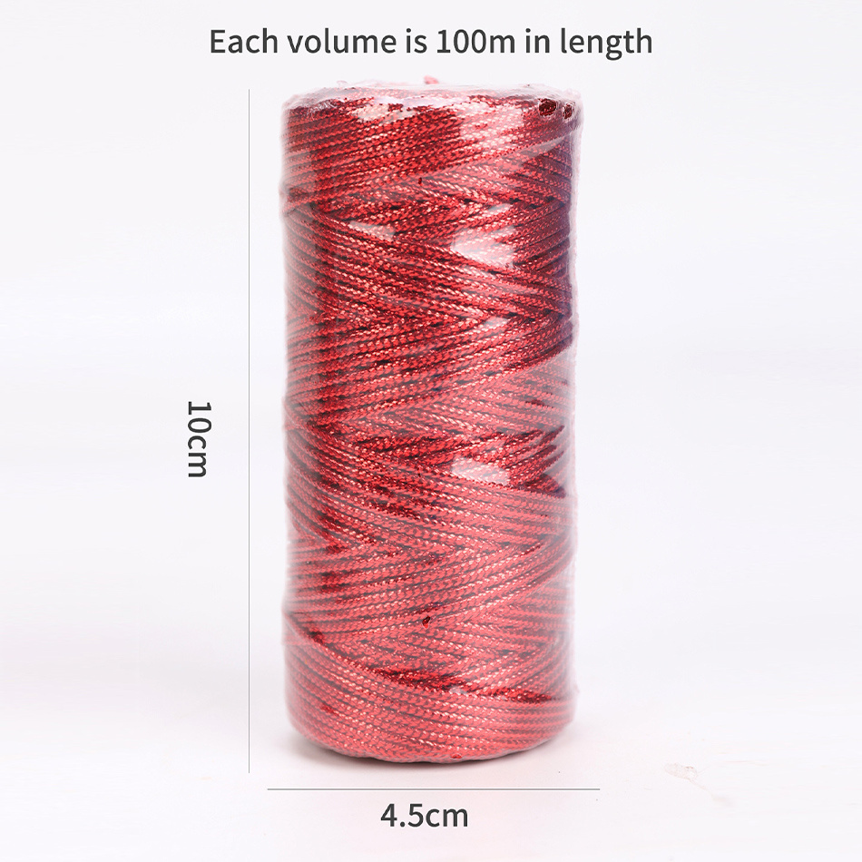 Golden Wire Macrame Cord Rope Christmas Decor Thread Ribbon - Temu New  Zealand