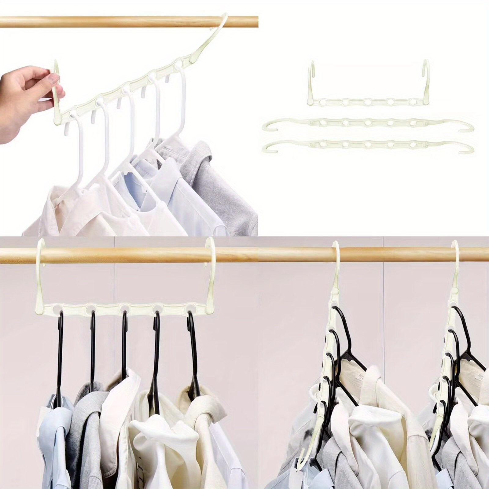 Plastic Storage Clothes Rack  Hangers - Multifunctional Folding