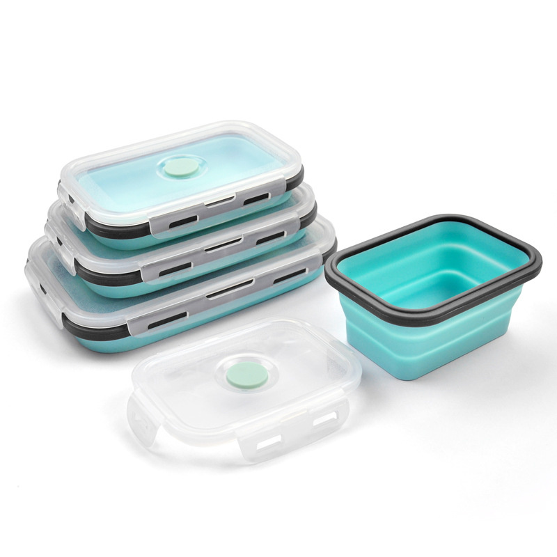 Folding Silicone Insulated Lunch Box, Collapsible Portable Bento Box For  Office Workers, Leakproof Food Storage Container With Bpa Free Airtight  Plastic Lid, Microwave And Freezer Safe, Home Kitchen Supplies - Temu