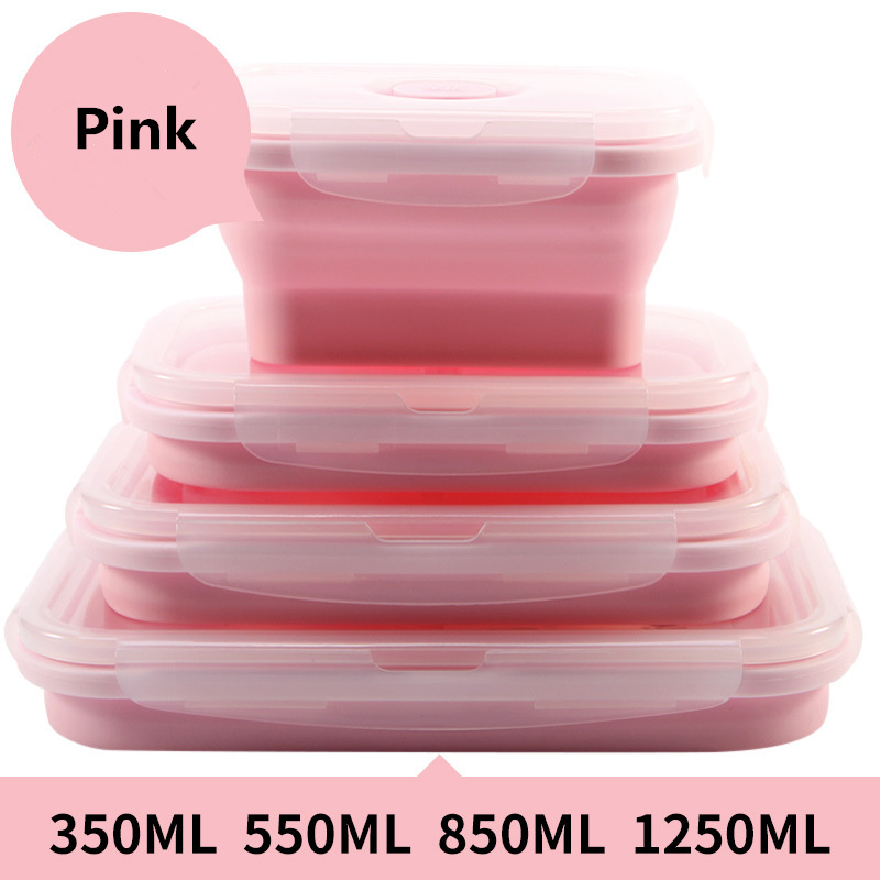 Folding Silicone Insulated Lunch Box, Collapsible Portable Round Bento Box  For Office Workers, Leakproof Food Storage Container With Bpa Free Airtight  Plastic Lid, Microwave And Freezer Safe, Home Kitchen Supplies - Temu