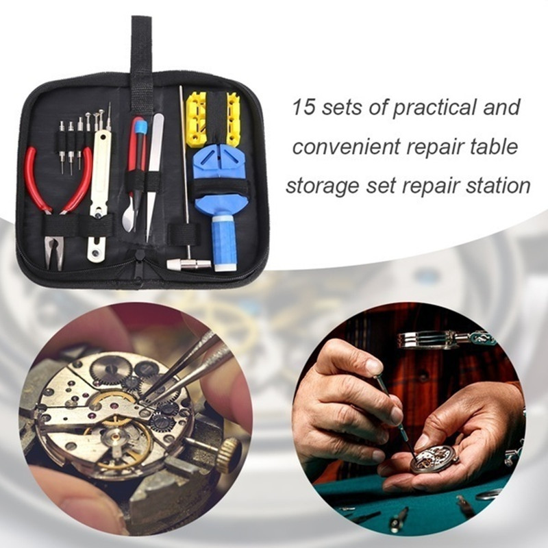 915X Professional Watch Repair Kit Back Case Remover Opener Link Pin Spring  Bar