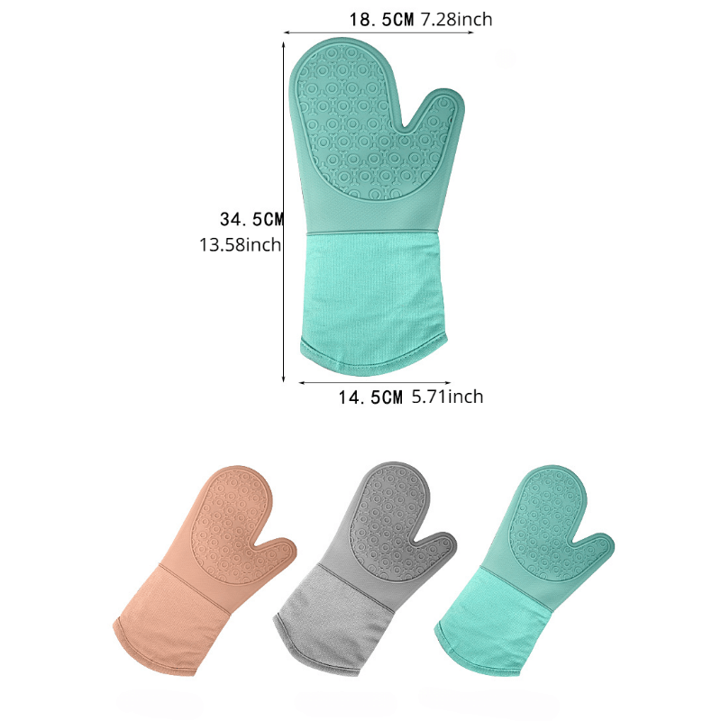 1pc Manoplas De Horno De Silicona Espesada, Guantes Para Hornear  Resistentes A Altas Temperaturas De Grado