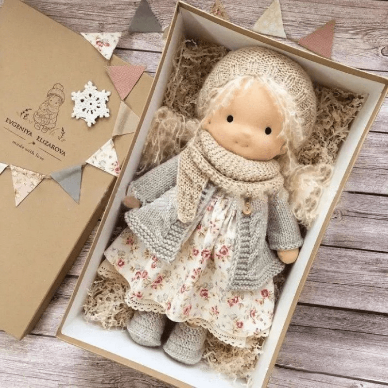 Cotton Waldorf Doll Handmade Artist Cotton Doll - Temu