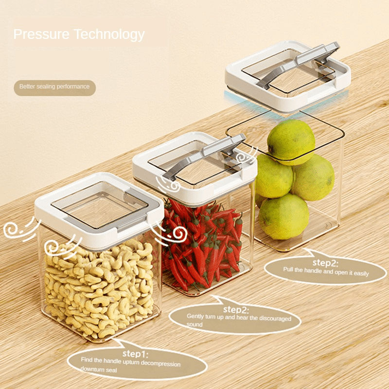 Airtight Seal Glass food storage Jar Set,Stainless steel Lids