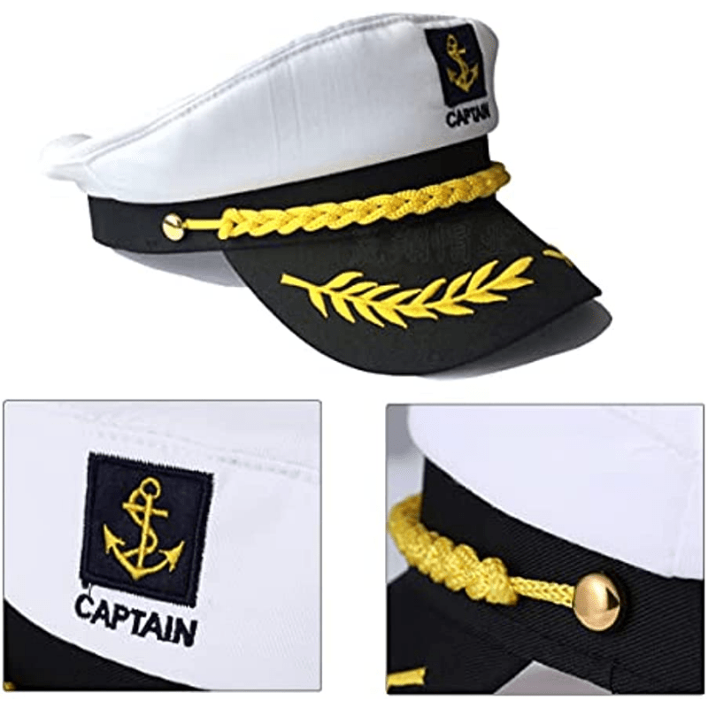 VALICLUD Boat Cap Cosplay Costumes for Men Cruise Ship Hats Russian Sailor  Hat Accessories for Men Navy Hats