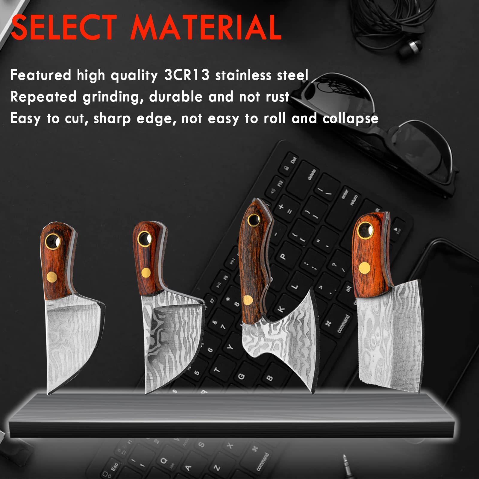 Damascus Chef Knife Set Perfect Package Opening Hunting - Temu