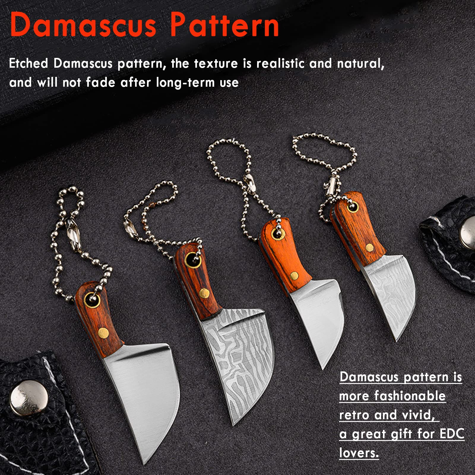 Damascus Chef Knife Set - Perfect For Package Opening, Hunting
