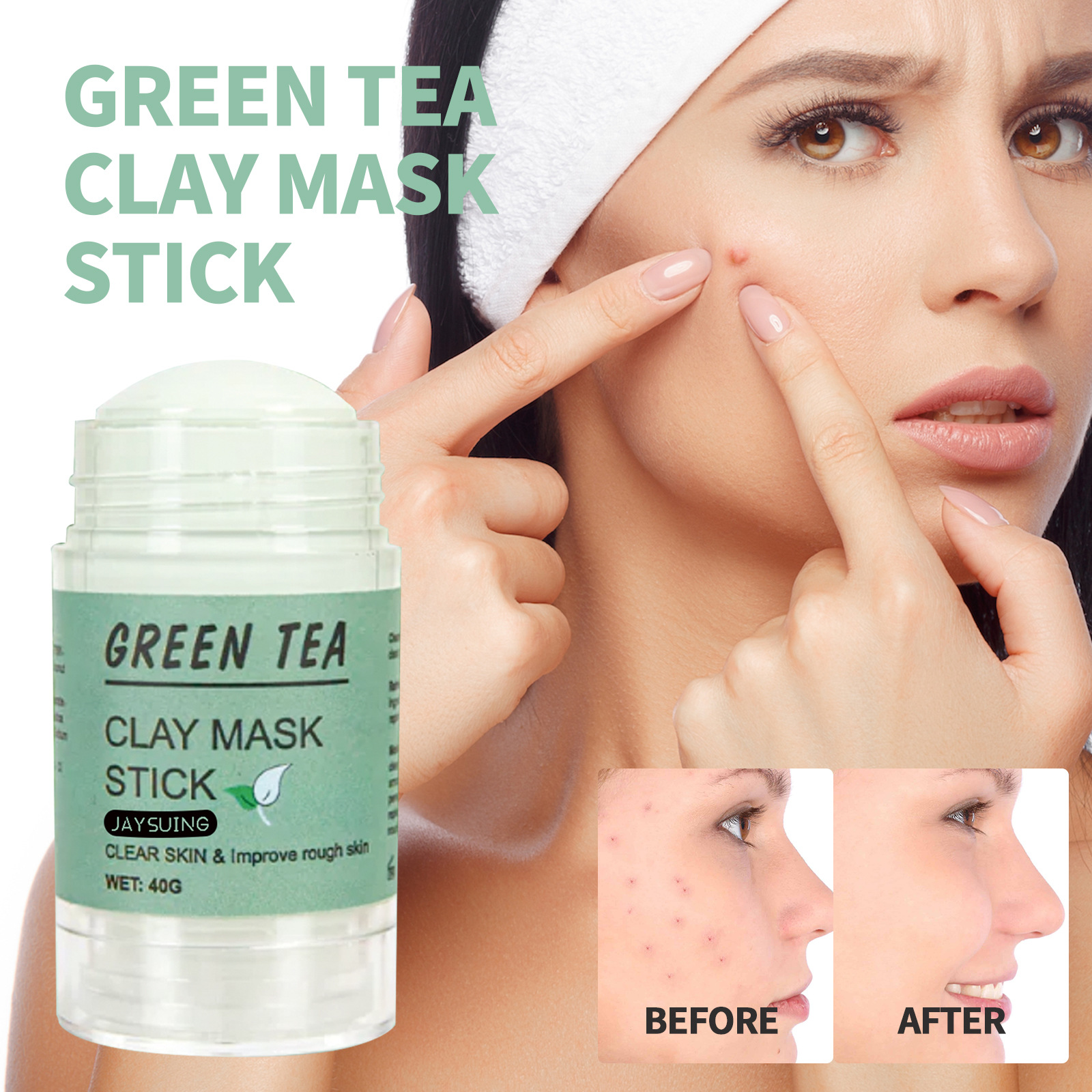 green tea clarifying clay stick mask