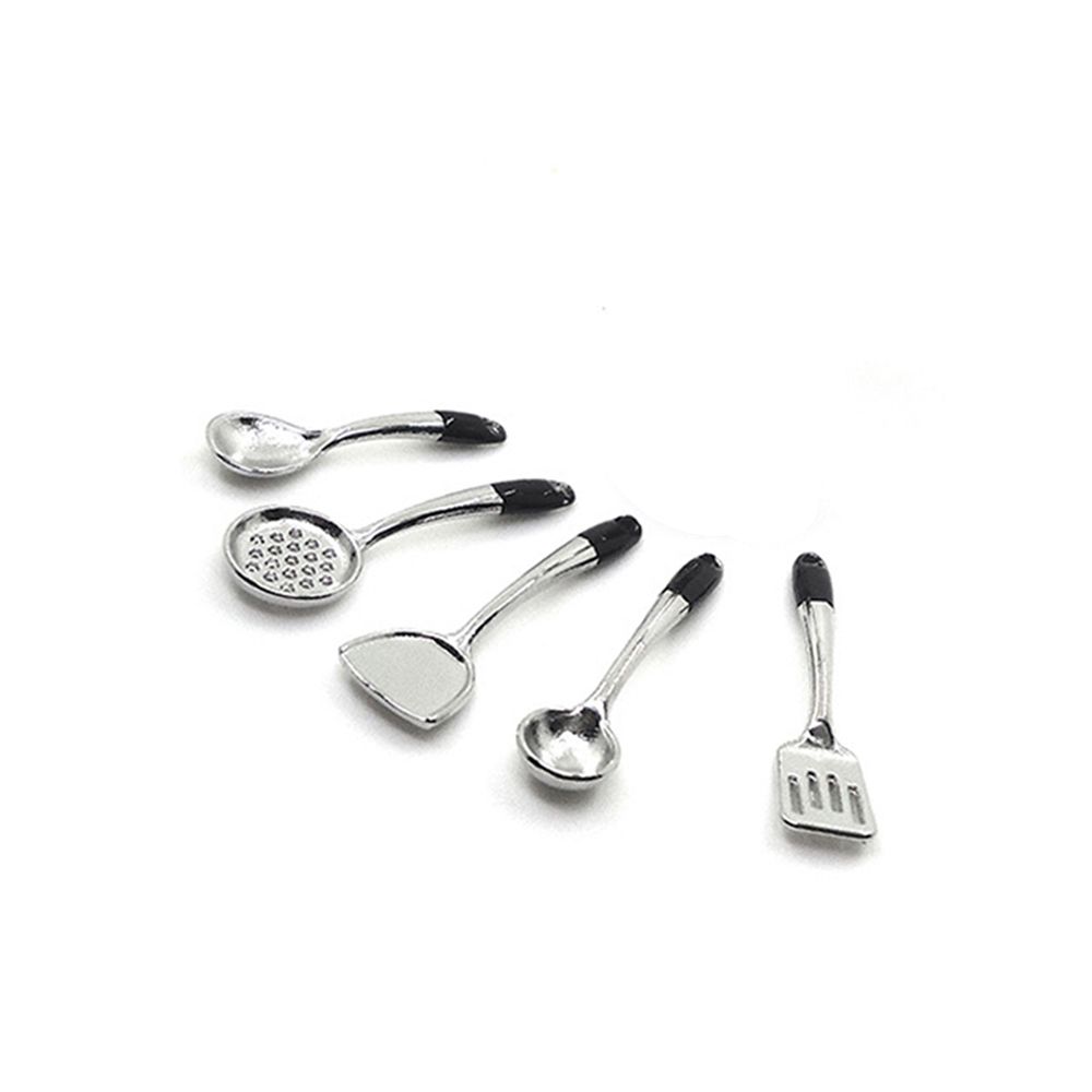 Miniature Cooking Utensils 1:12 miniature metal cookware set of 4
