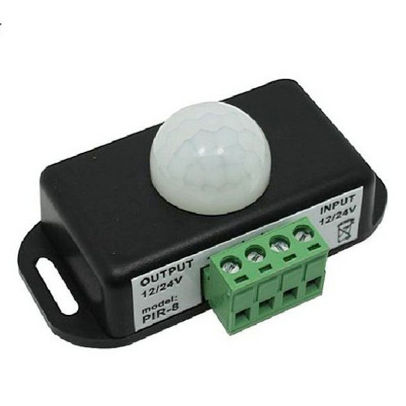  Sensor de movimiento de 12V 220V 110V PIR Detector de movimiento  automático de montaje en pared Temporizador al aire libre 24V LED Sensor de movimiento  Interruptor de luz - Blanco, DC