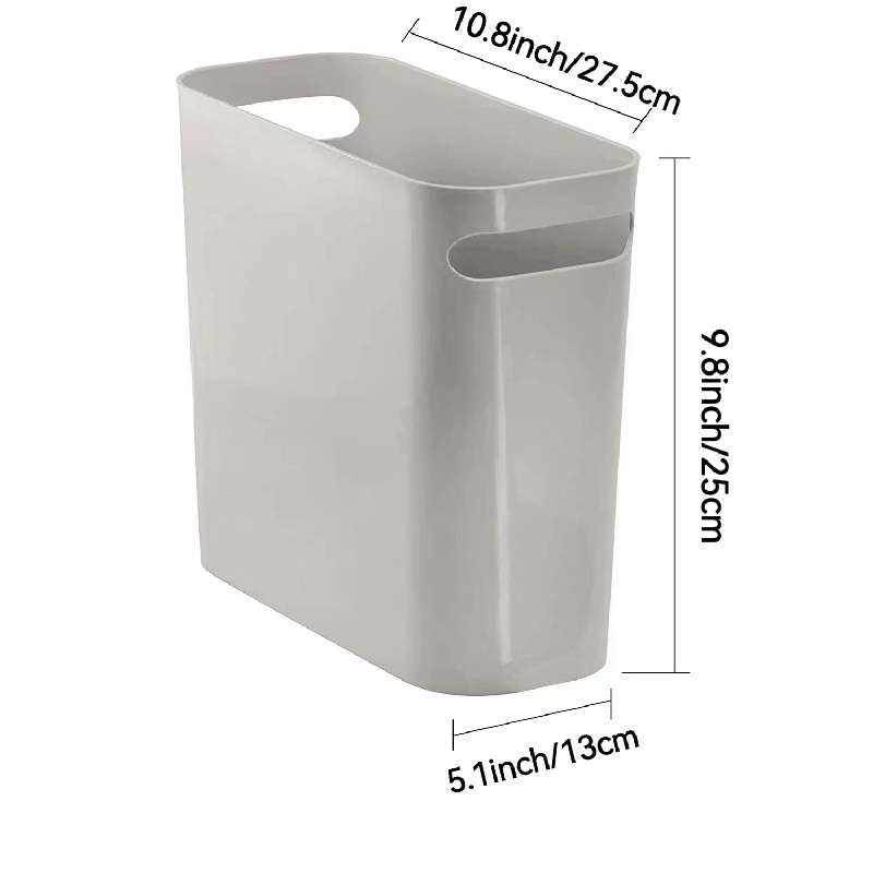 16 Gallon Skinny Plastic Home & Office Trash Can or Recycling Bin (4 Colors)