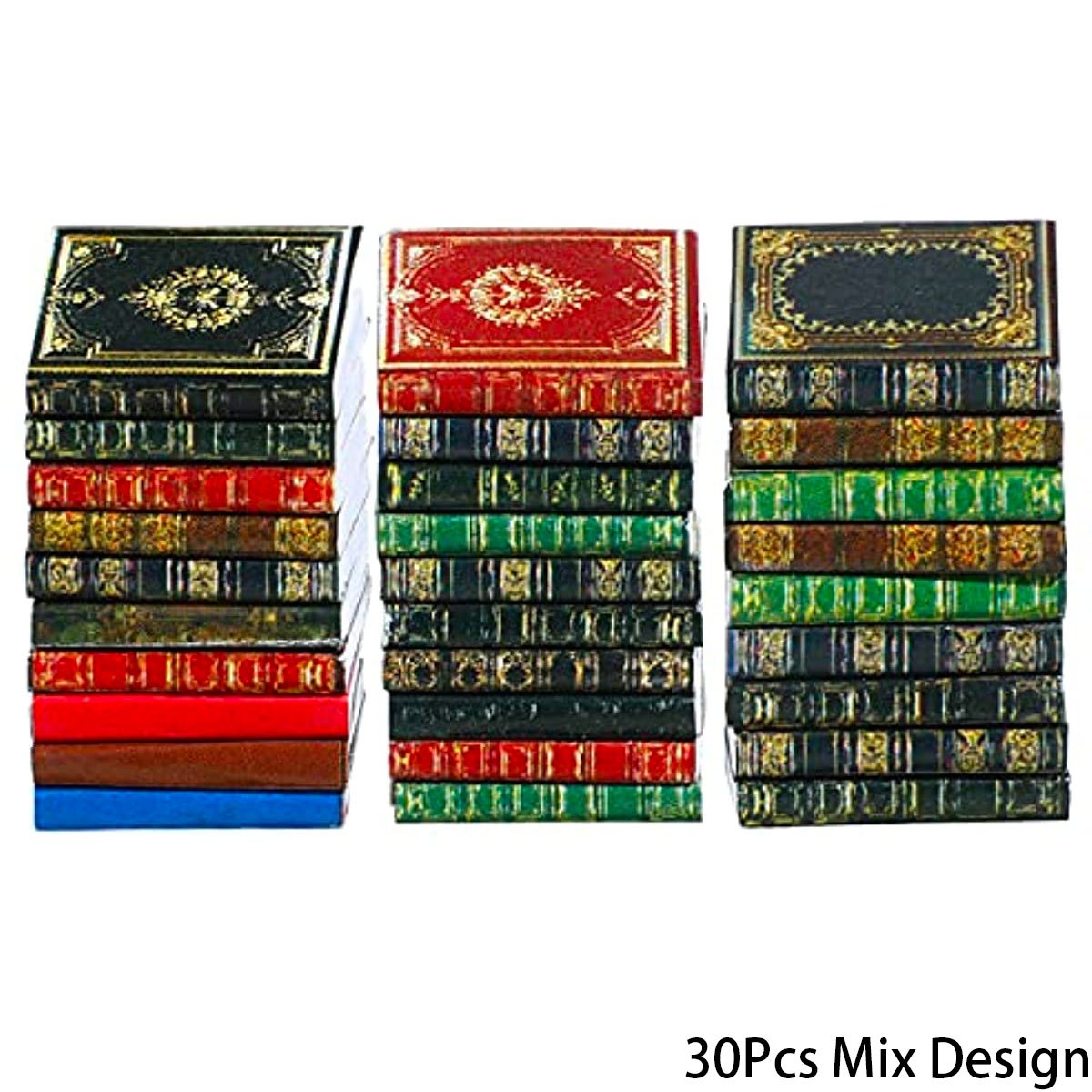 Paquete de 30 libros en miniatura para casa de muñecas a escala 1:12,  varios libros en miniatura atemporales, mini libros, decoración de casa de  muñecas, accesorios para casa de muñecas, suministros : Juguetes y Juegos 