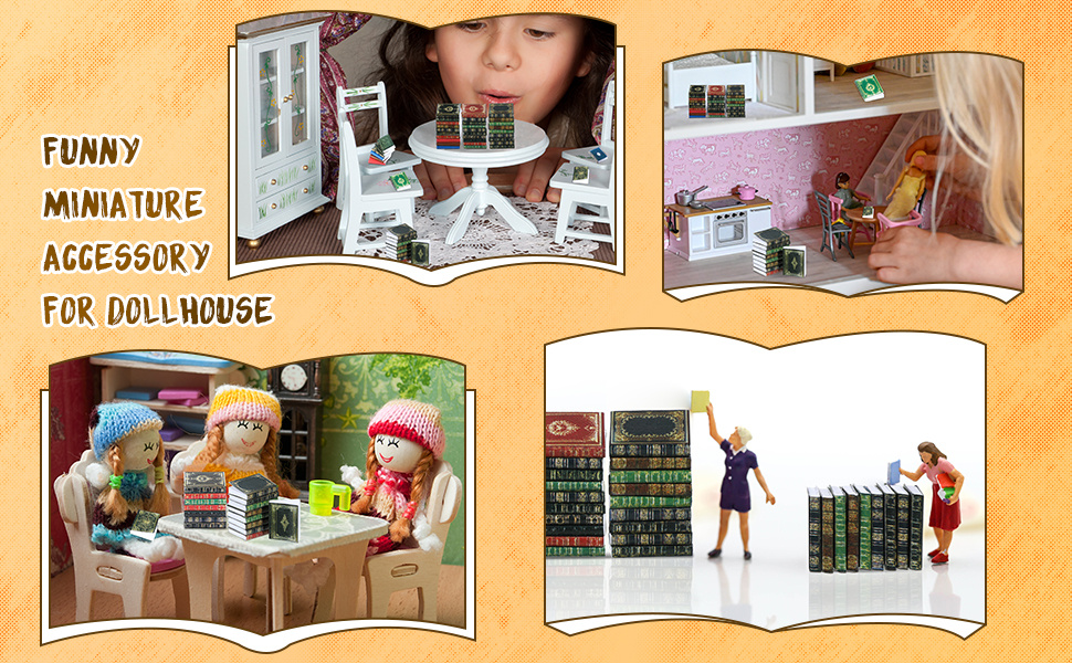 Miniature Toy House Books A Variety Of Timeless - Temu