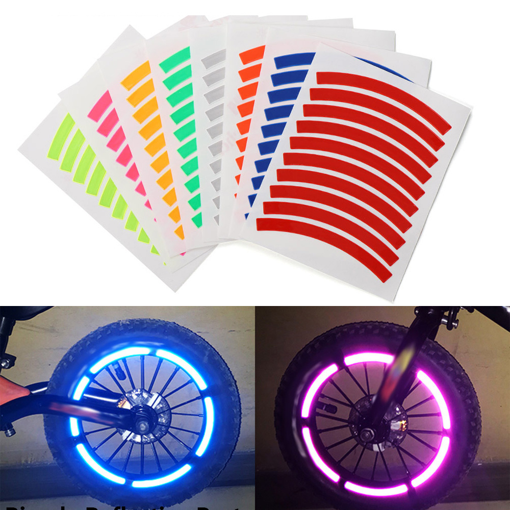 30 PC Neon Reflective Stickers Emoji Decals Night Safety Bag Helmet Car  Bicycle