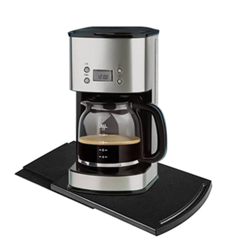 Plateau Coulissant Pour Cafetière - Tapis Extensible Avec Roulettes Pour Comptoir De Cuisine