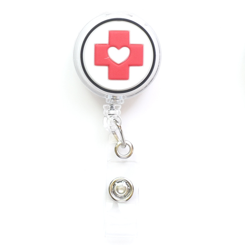 Key Rings Cartoon Cute Retractable Badge Holder Reel Nurse Id