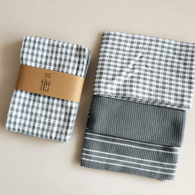 Waffle Kitchen Towel in Dark gray