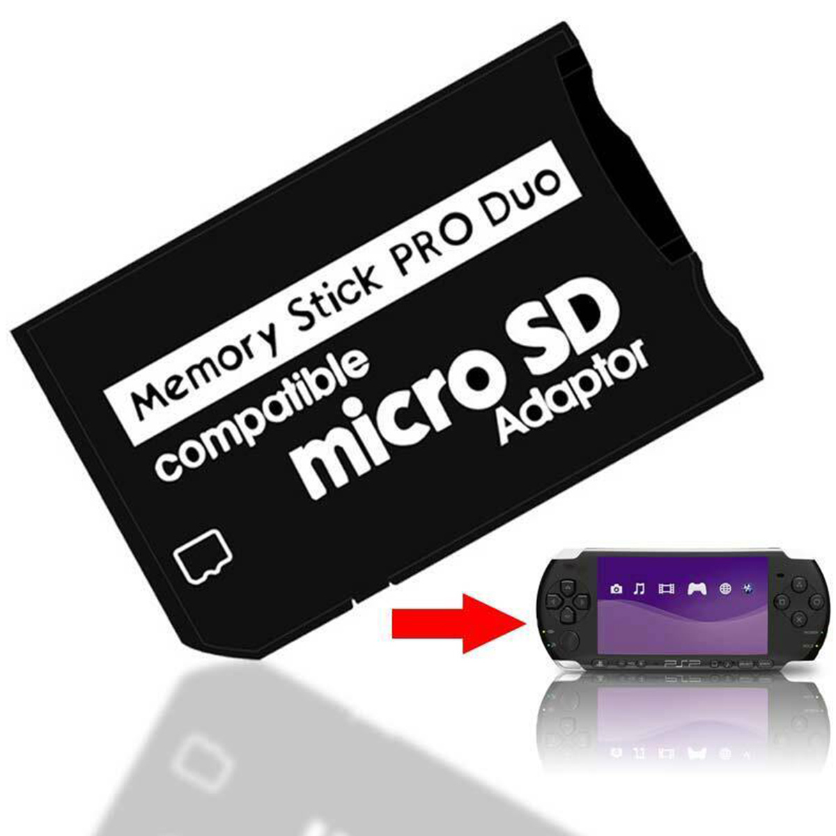 Memory Stick Pro Duo Lecteur de carte Micro-sd Tf vers Ms Pro