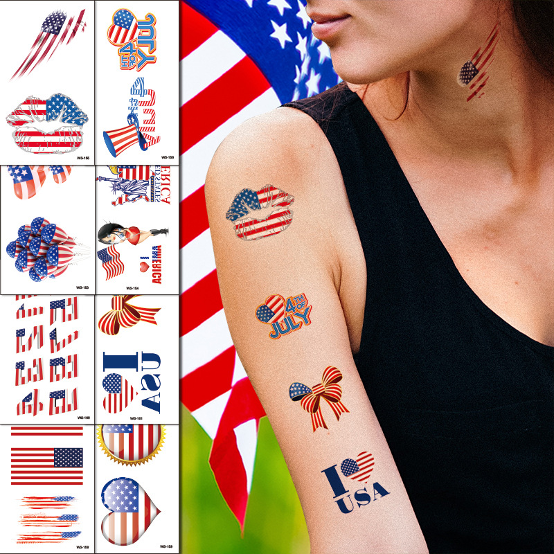 Mexican Flag Tattoo Stickers For Independence Day - Temu