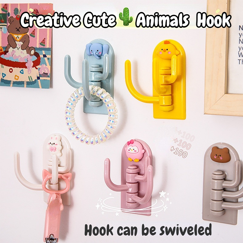 4pcs Creative Hook Cute Animals Strong Adhesive Hanging Dog - Temu
