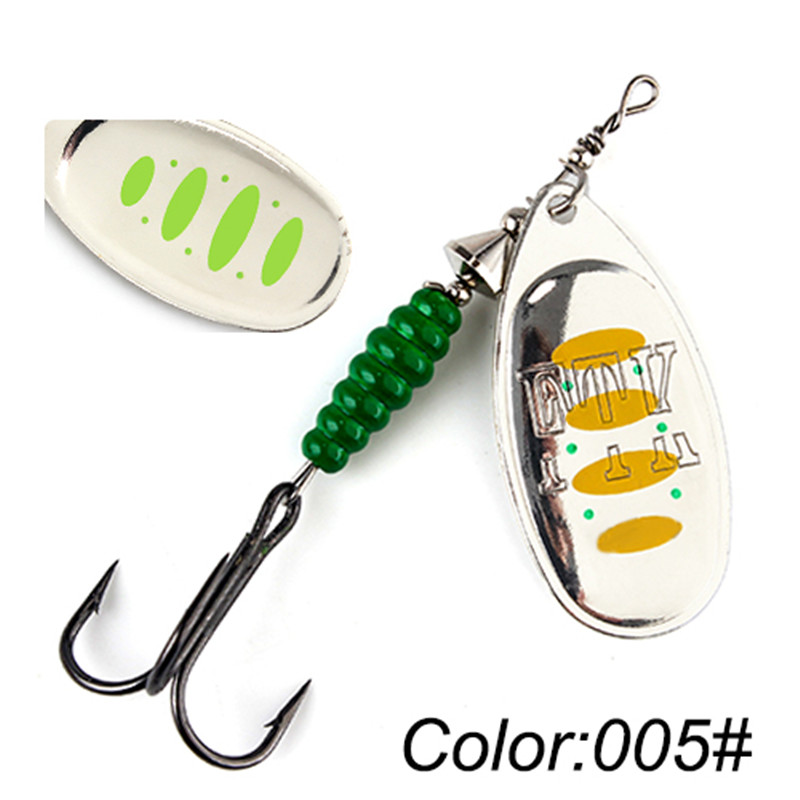 30pcs Metal Spoon Lures with Feathered Treble Hooks Fits