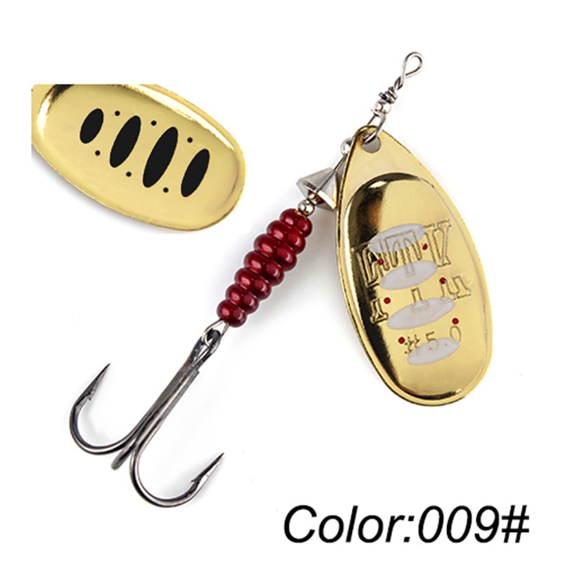 Metal Trout Pike Spinner Spoon Treble Hook Fishing Lures Artificial Bait  Bass Tackle – the best products in the Joom Geek online store