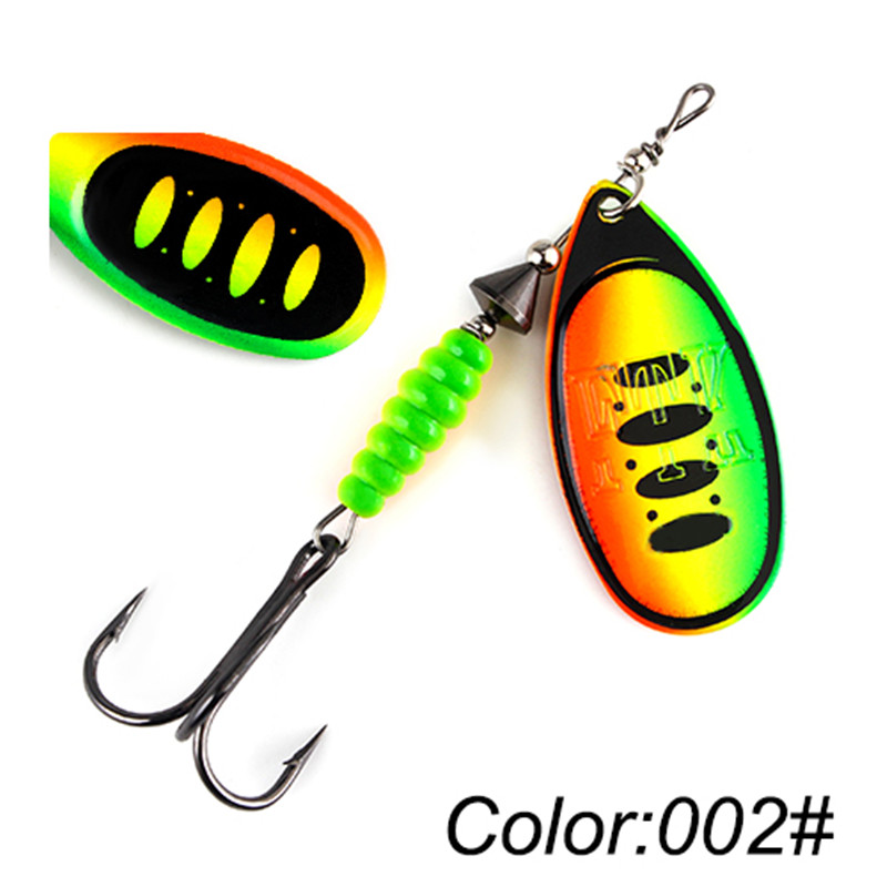 Metal Fishing Lure Spoon Feather Treble Hooks Perfect Bass - Temu