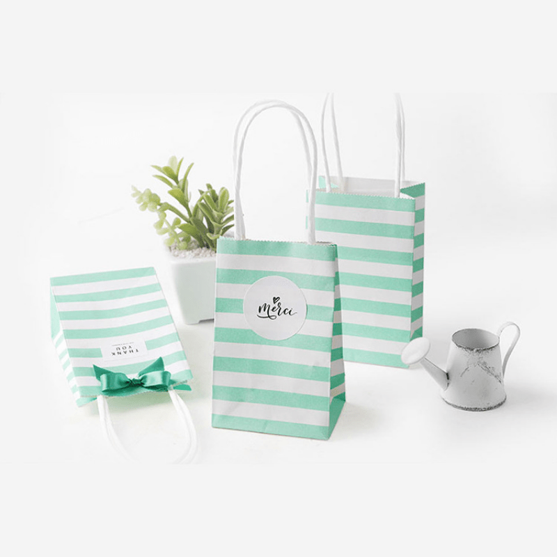 10pcs Striped Patterned Gift Packaging Bags