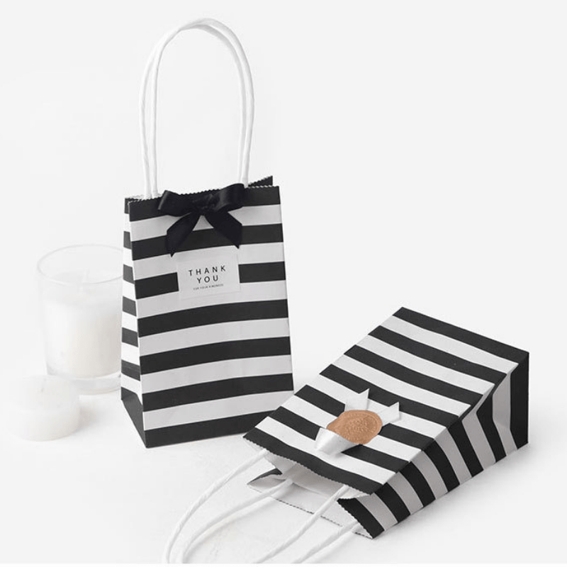 10pcs Striped Patterned Gift Packaging Bags