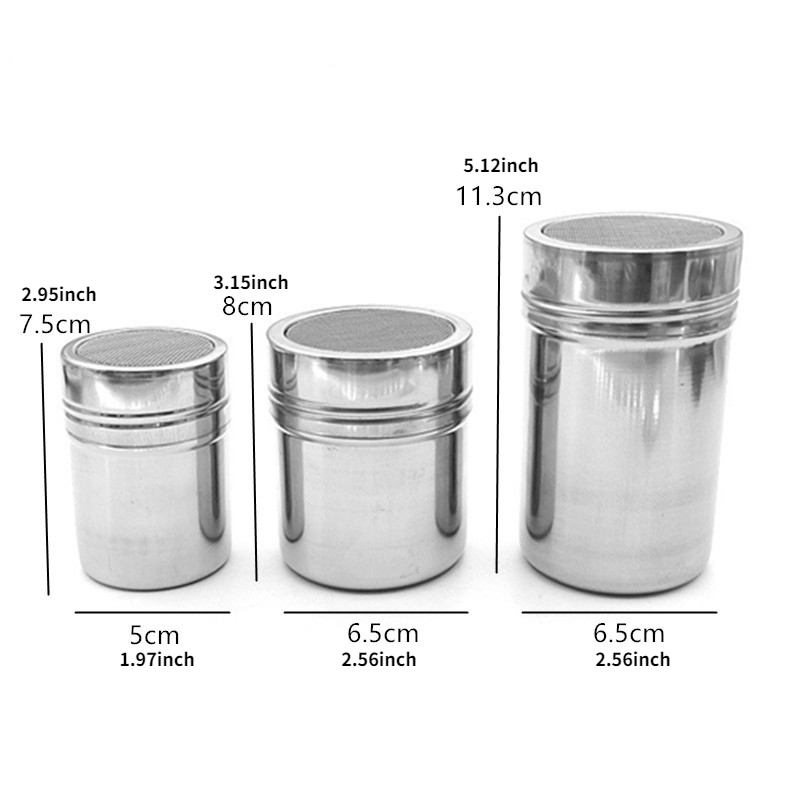 Powder Shakers Stainless Steel