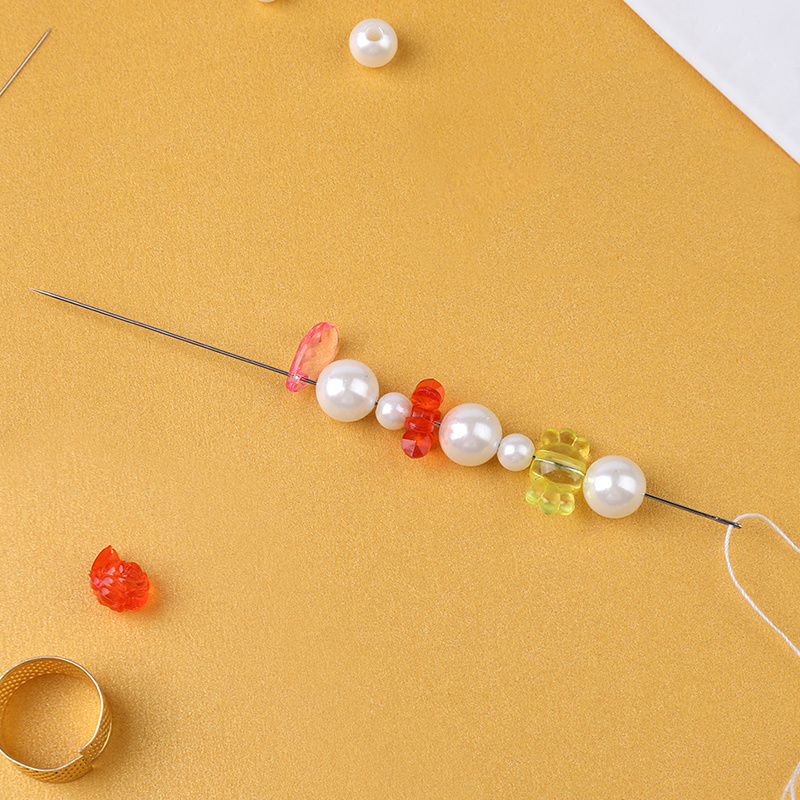 Beading Needles Seed Beads Needles Big Eye DIY Beaded Needles Collapsible  Beading Pins Open Needles For Jewelry Making DIY Tools