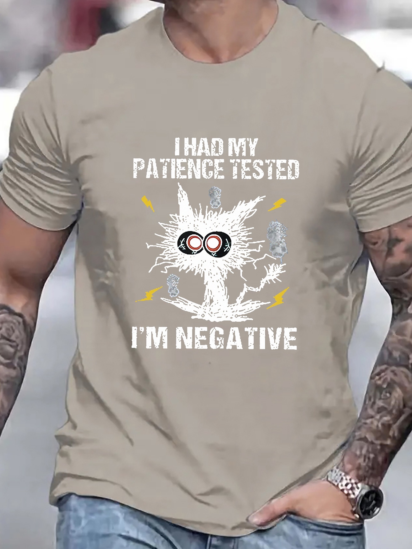 I Had My Patience Tested I'm Negative Cat Funny T-Shirt Cute Cat