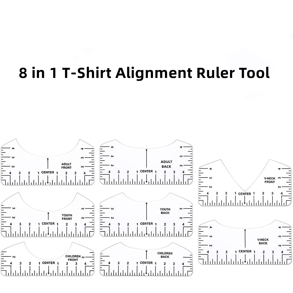 T-Shirt Alignment Ruler Tool T Shirt Ruler Guide T-shirt Vinyl Guide Tee  Ruler Guide for Applying Vinyl and Sublimation Designs Centering Tool HTV  Alignment
