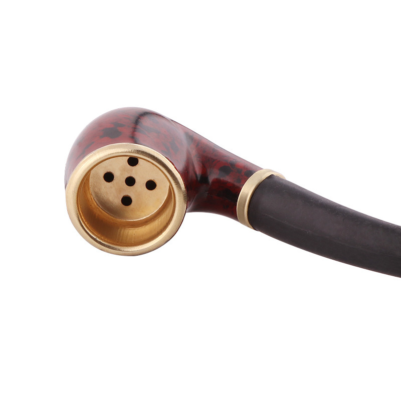 Portable Tobacco Pipe Resin Bent Pipe Cigarette Filter Herb - Temu