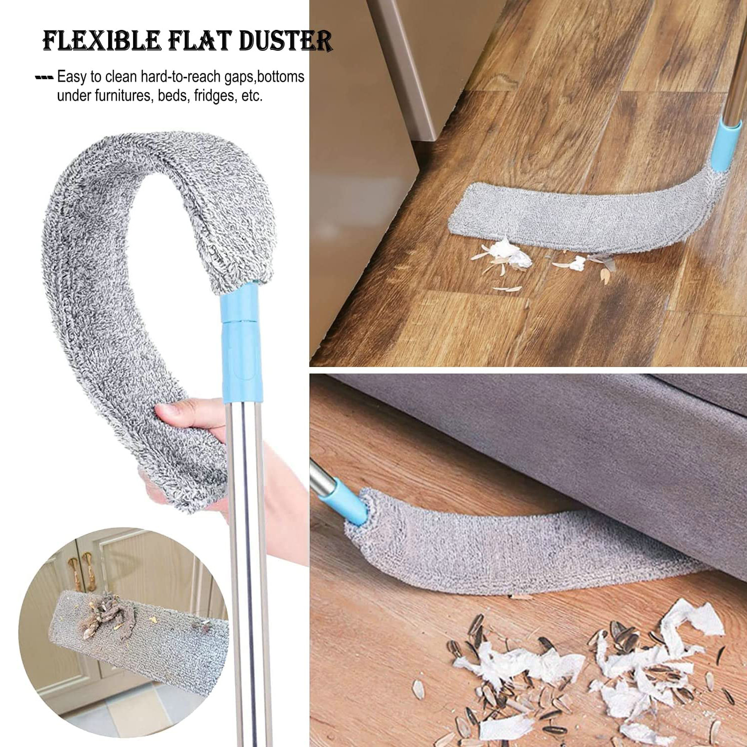 Retractable Dust Cleaning Brush Flexible Dust Brush For - Temu